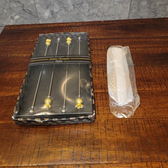 Two's Company Pineapple Bottle Opener only, Brass Finish NIB - Picture 2 of 5